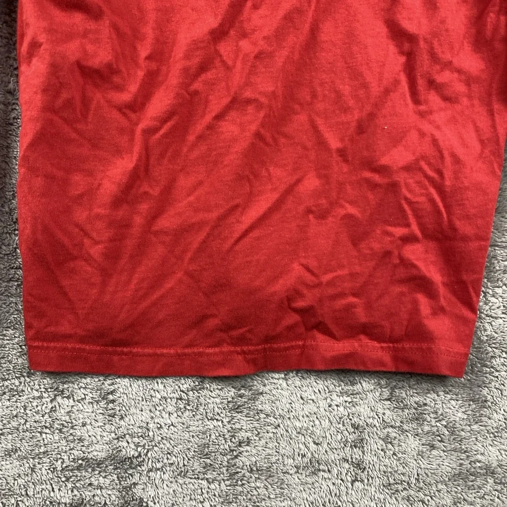 Adidas Long‎ Sleeve T-Shirt Youth Boys Small Red Gray Striped Logo Regular Fit - Picture 10 of 12